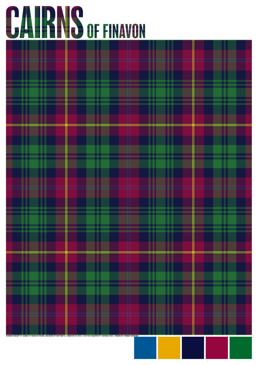 Cairns of Finavon Modern tartan – poster