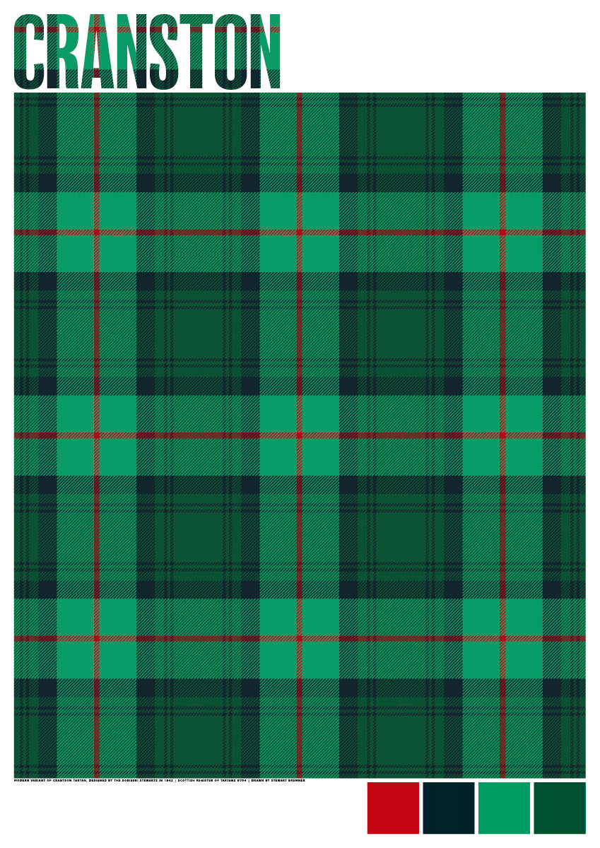 Cranston Modern tartan – poster