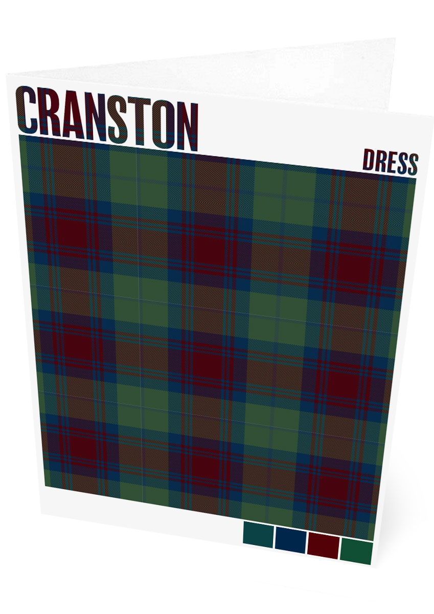 Cranston Dress Muted tartan – set of two cards