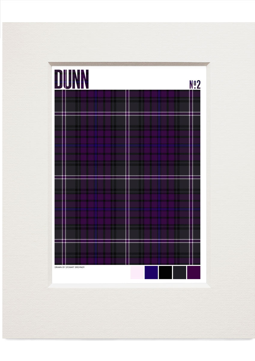 Dunn #2 Modern tartan – small mounted print