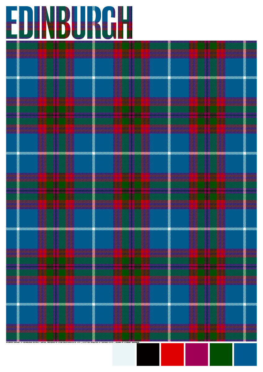 Edinburgh District Modern tartan – poster