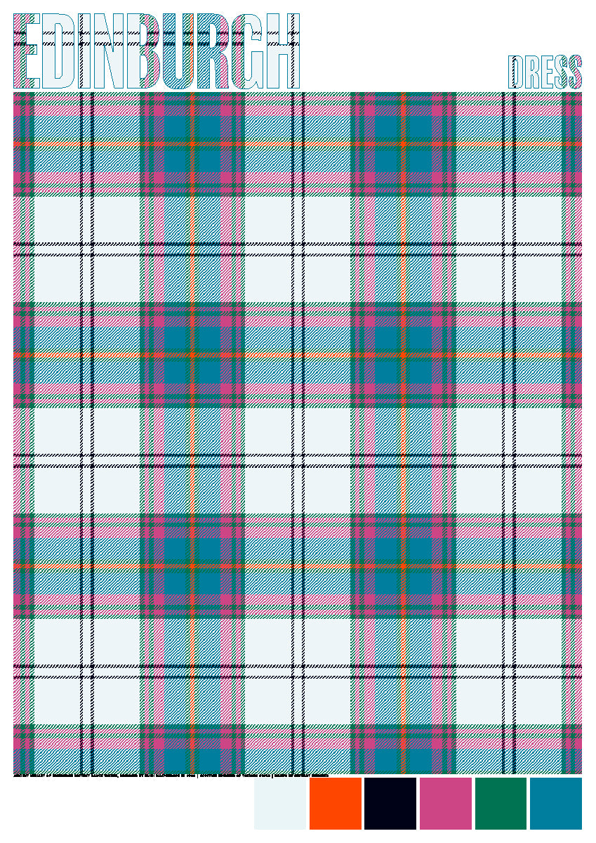 Edinburgh District Dress Ancient tartan – poster