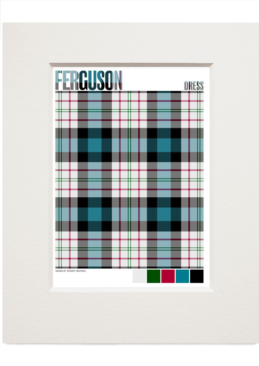 Ferguson Dress Modern tartan – small mounted print