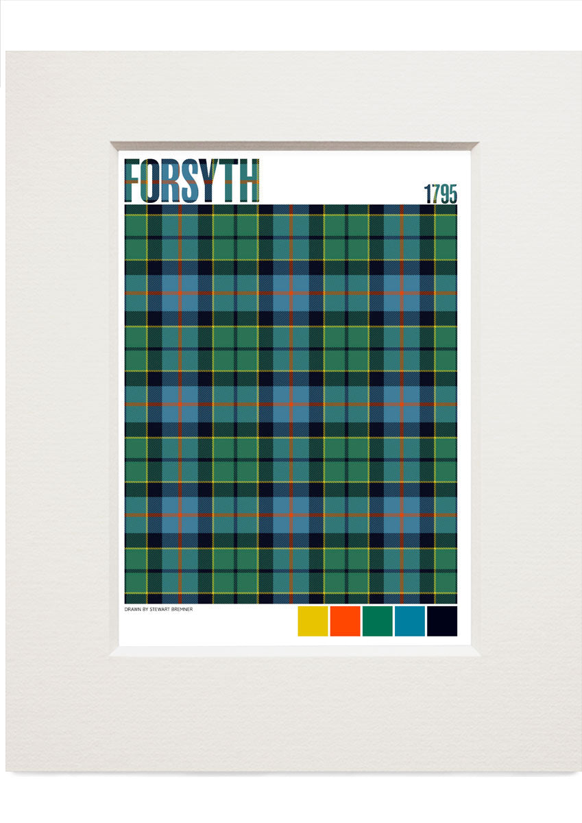Forsyth 1795 Ancient tartan – small mounted print