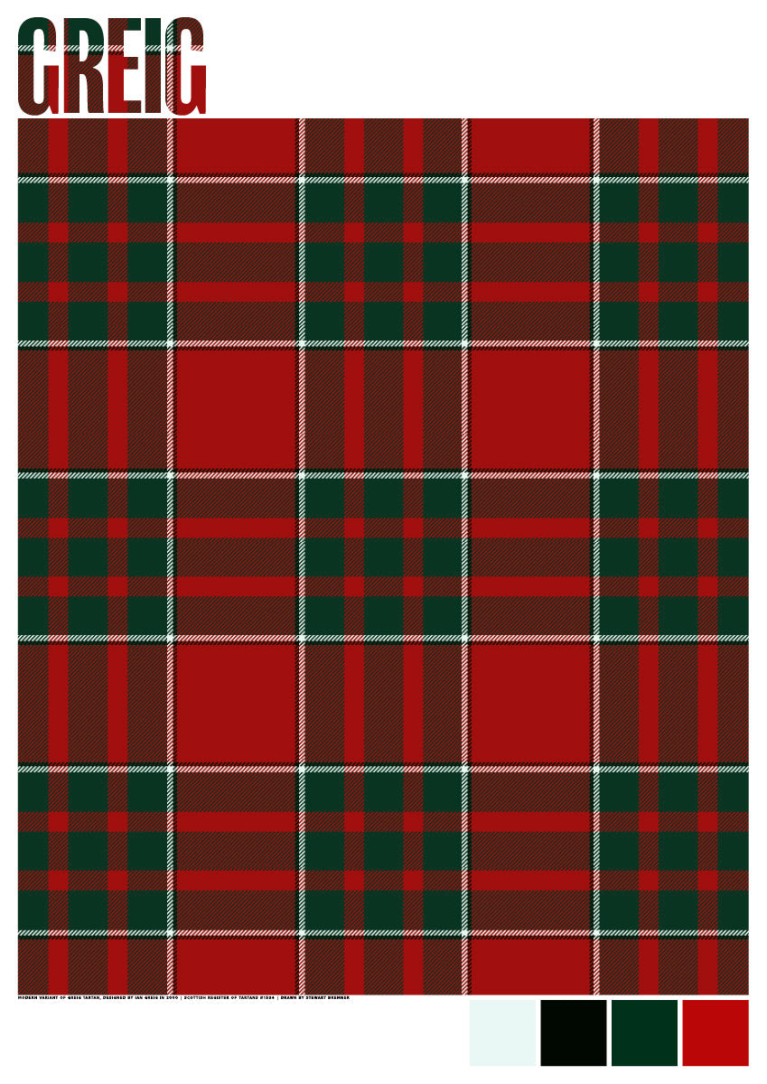Greig Modern tartan – poster