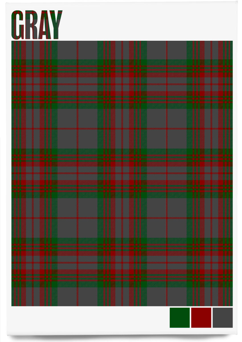 Gray Modern tartan – magnet