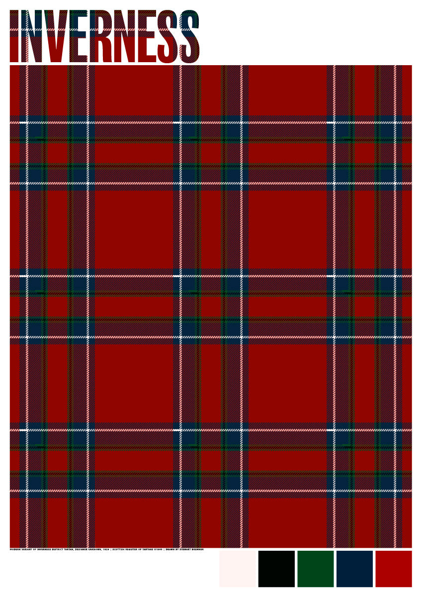 Inverness Modern tartan – poster