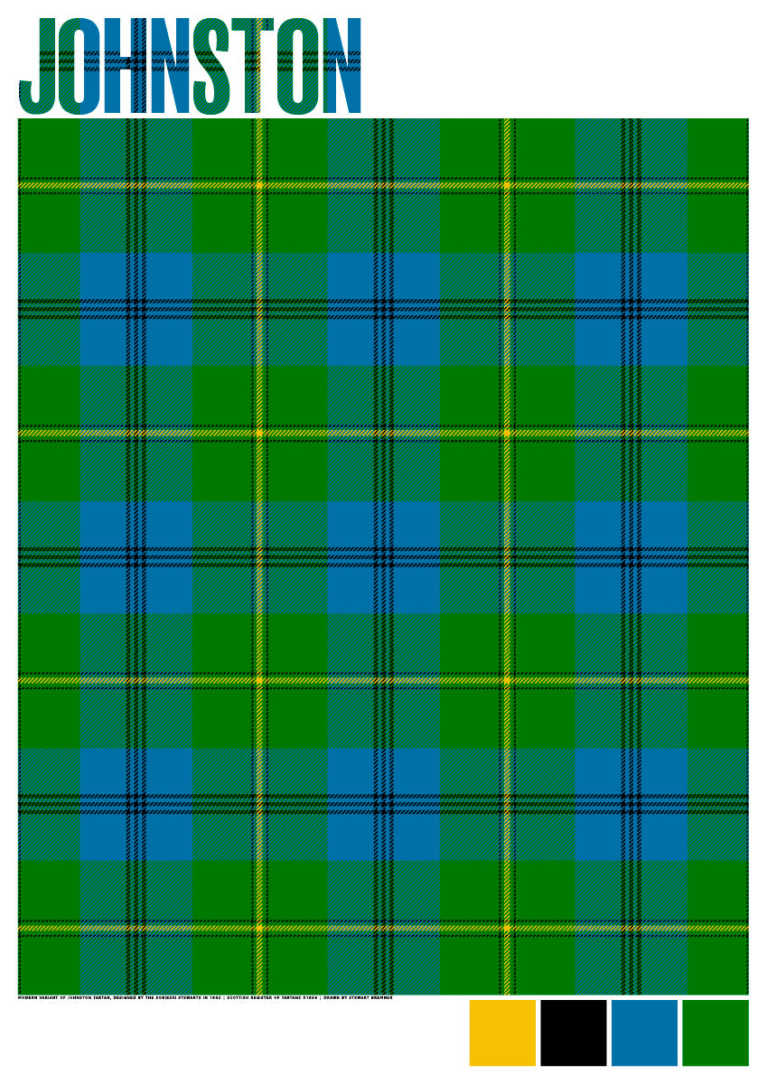 Johnston Modern tartan – poster