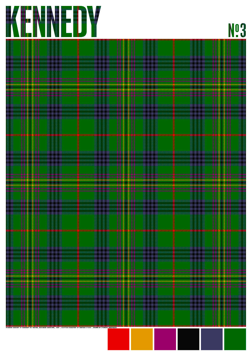 Kennedy #3 Modern tartan – poster