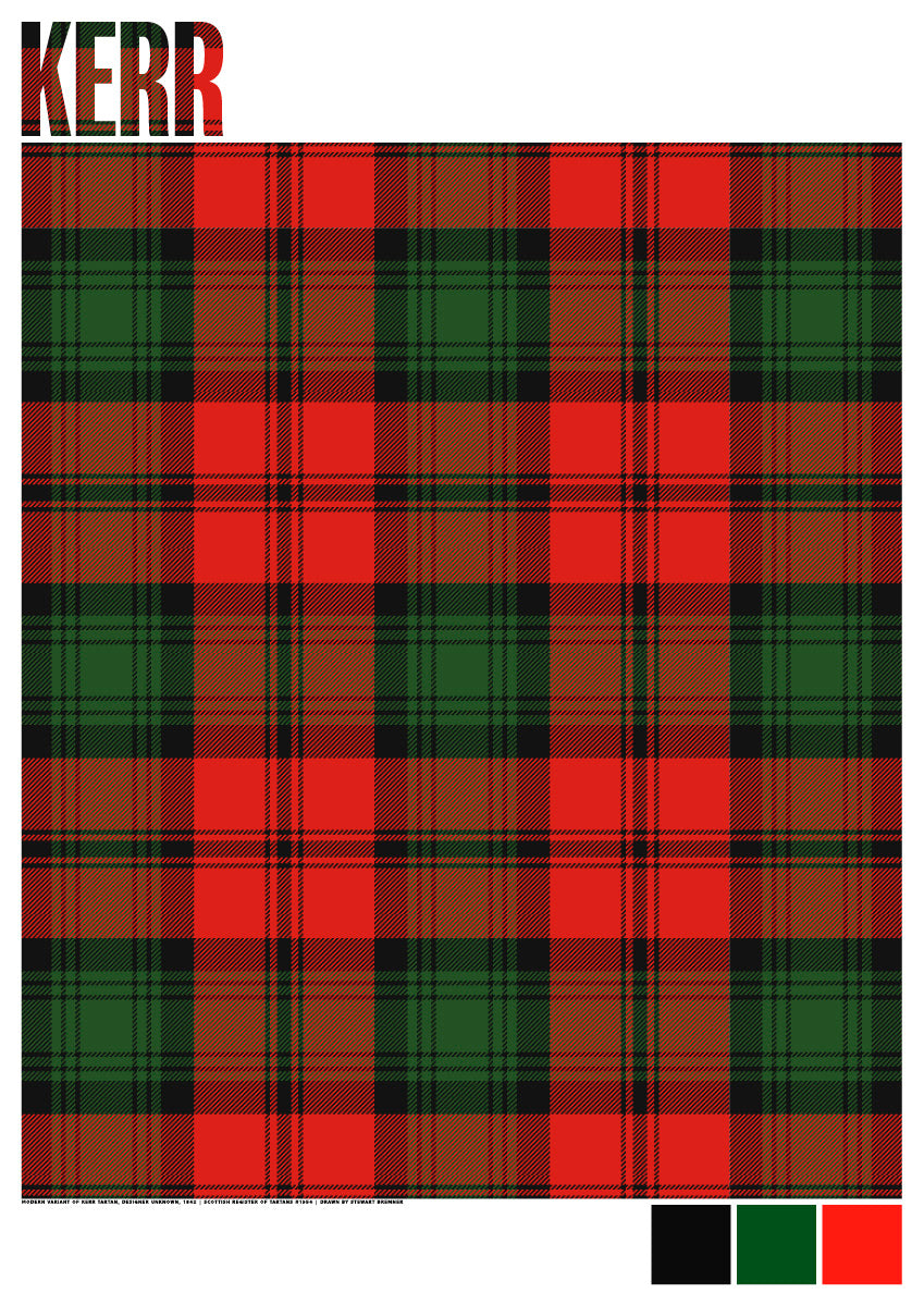 Kerr Modern tartan – poster