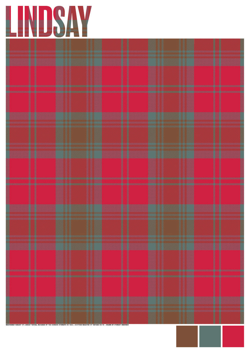 Lindsay Weathered tartan – poster