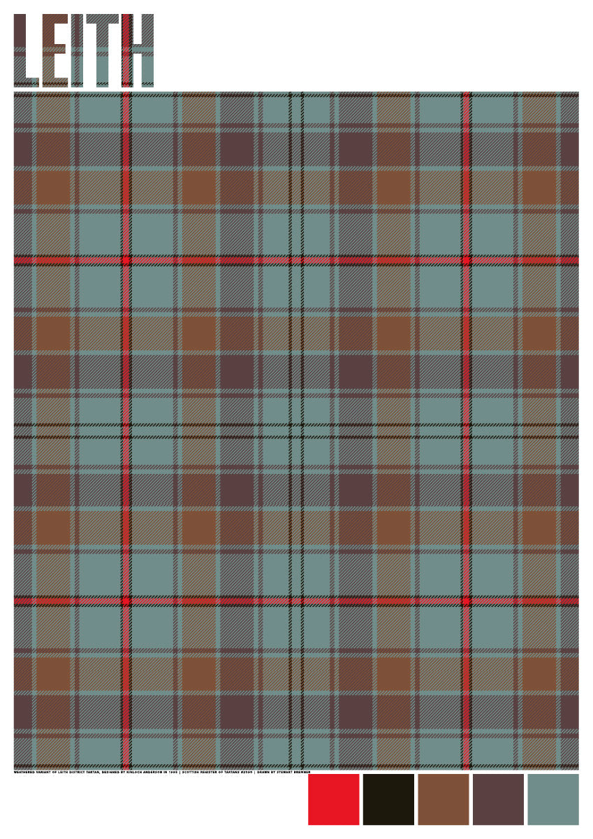 Leith Weathered tartan – poster