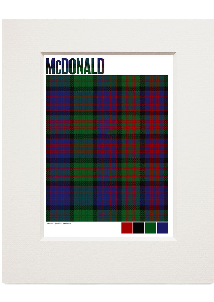 McDonald Modern tartan – small mounted print
