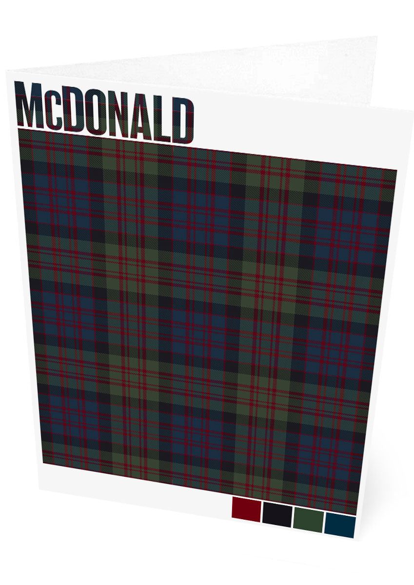 McDonald Muted tartan – set of two cards
