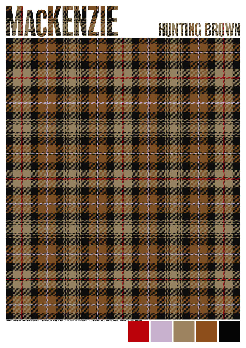 MacKenzie Hunting Brown Modern tartan – poster