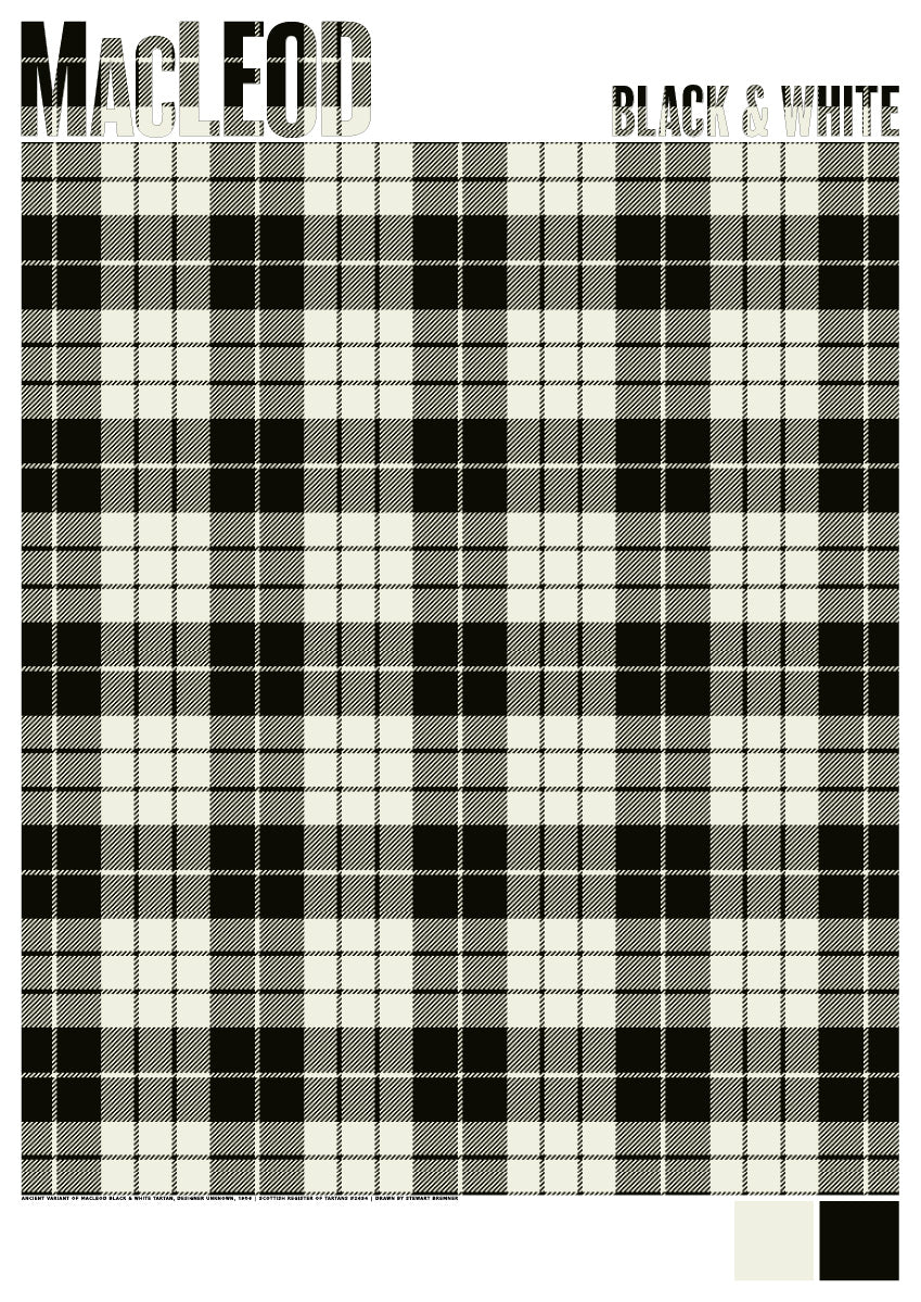 MacLeod Black & White Ancient tartan – poster