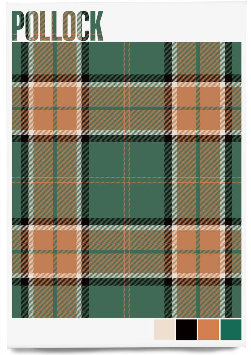 Pollock Modern tartan – magnet