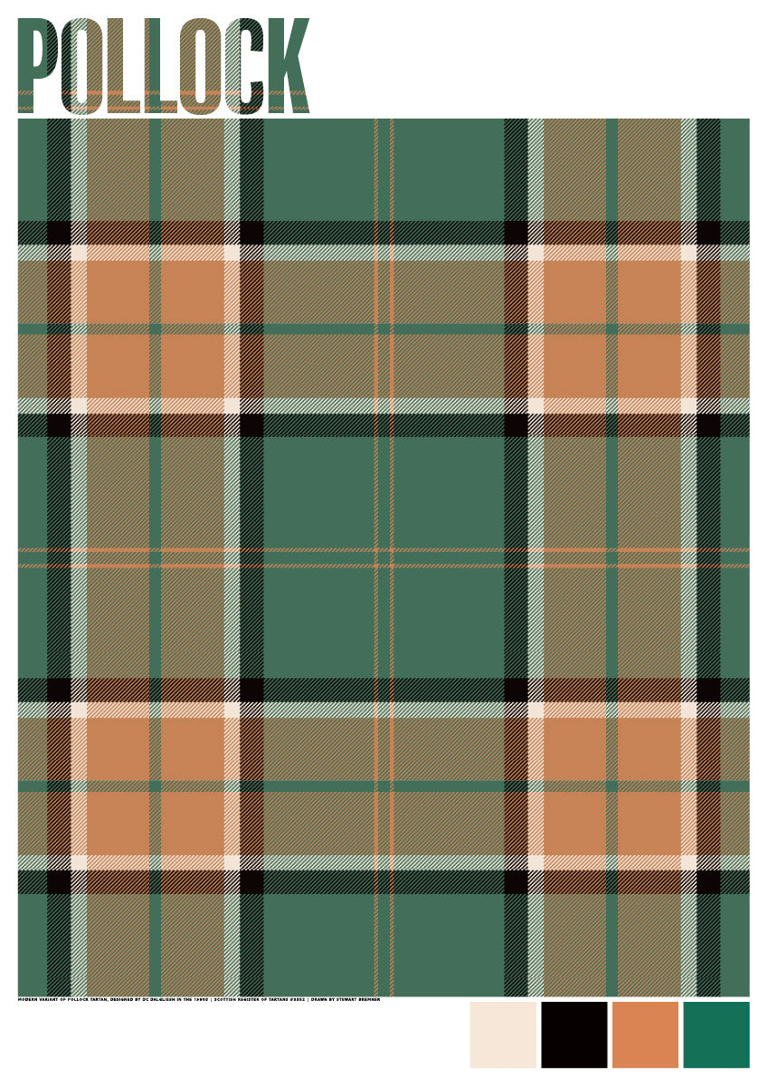 Pollock Modern tartan – poster