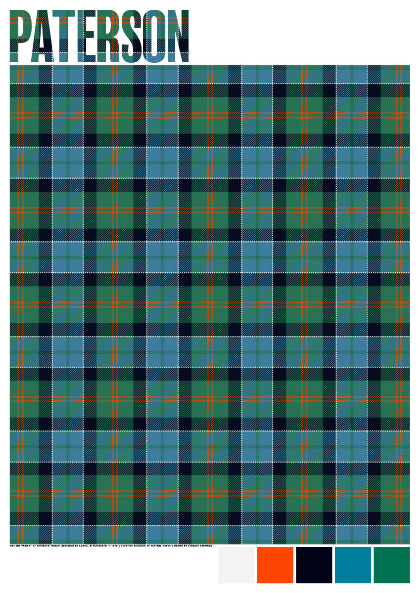 Paterson Ancient tartan – poster