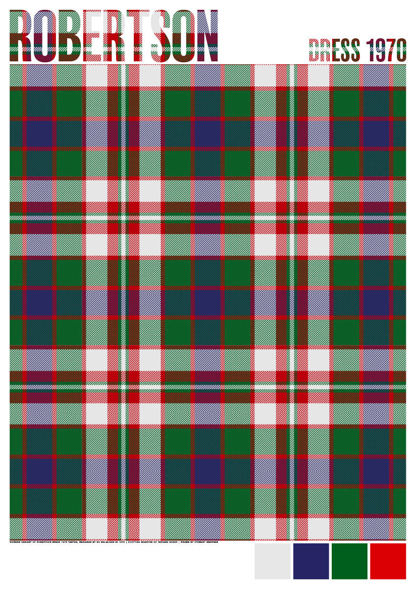 Robertson Dress 1970 Modern tartan – poster