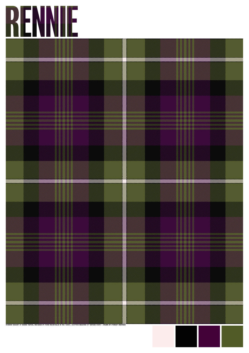 Rennie Modern tartan – poster
