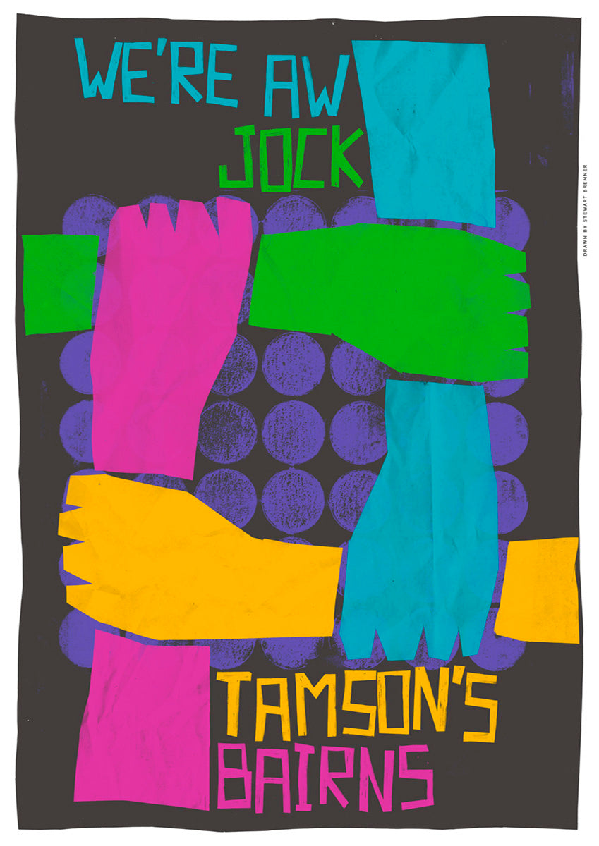 We're a Jock Tamson's bairns (black) – giclée print