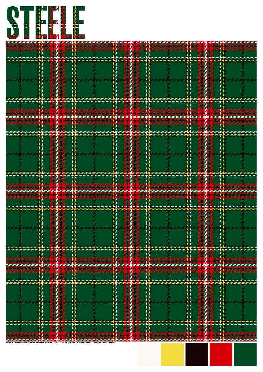 Steele Modern tartan – poster