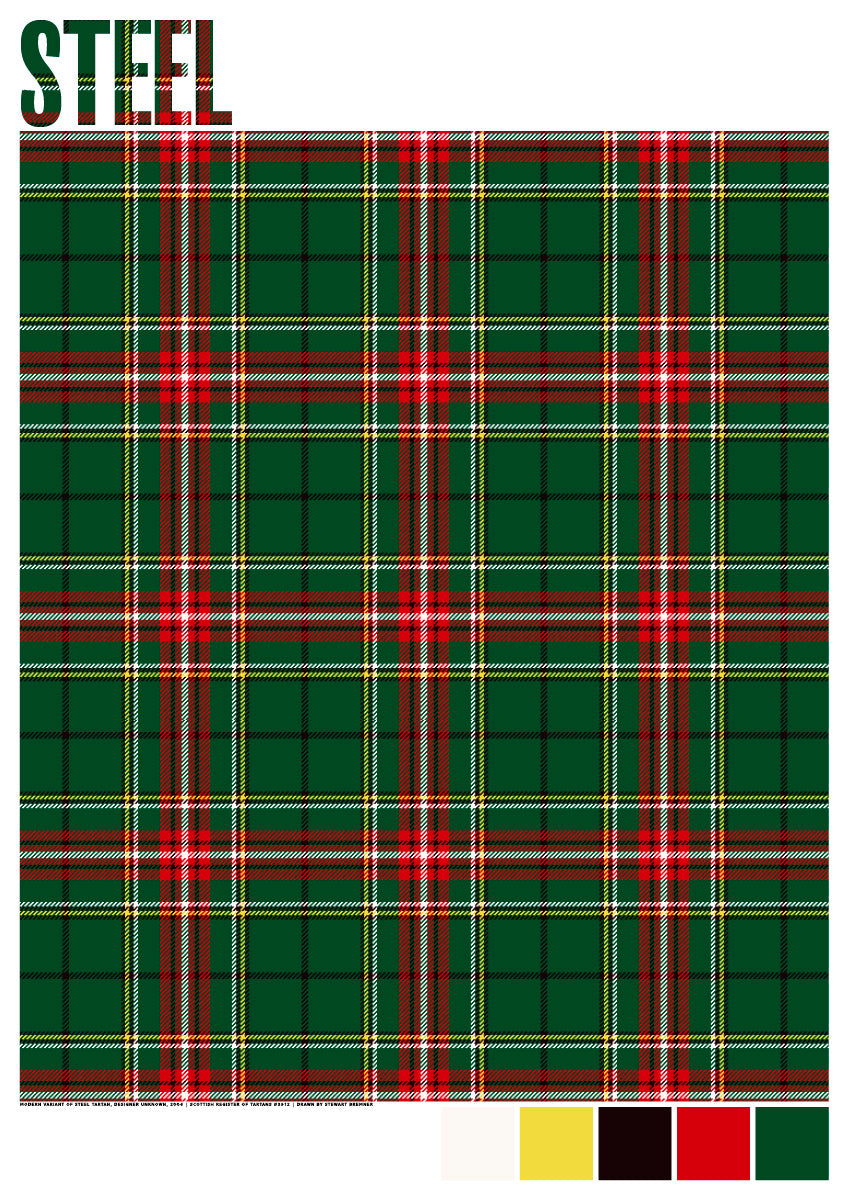 Steel Modern tartan – poster