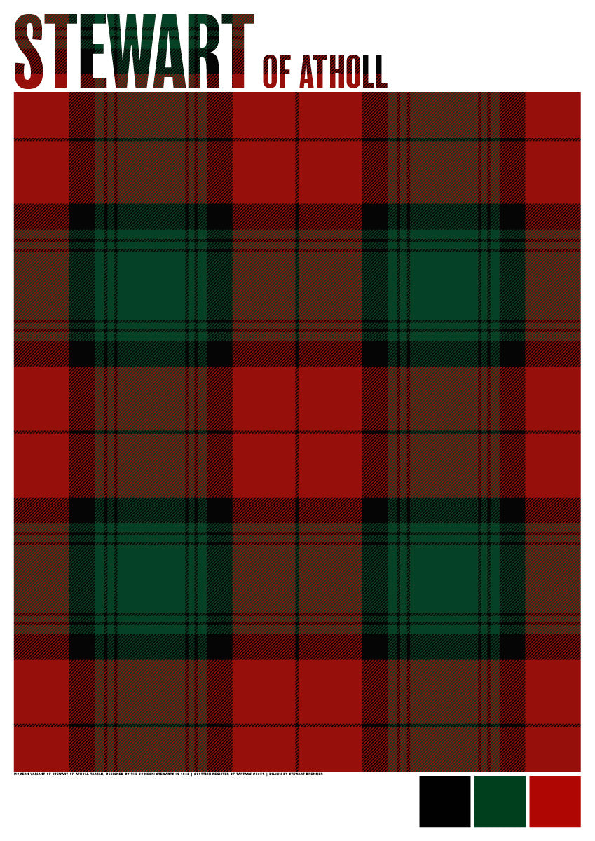 Stewart of Atholl Modern tartan – poster