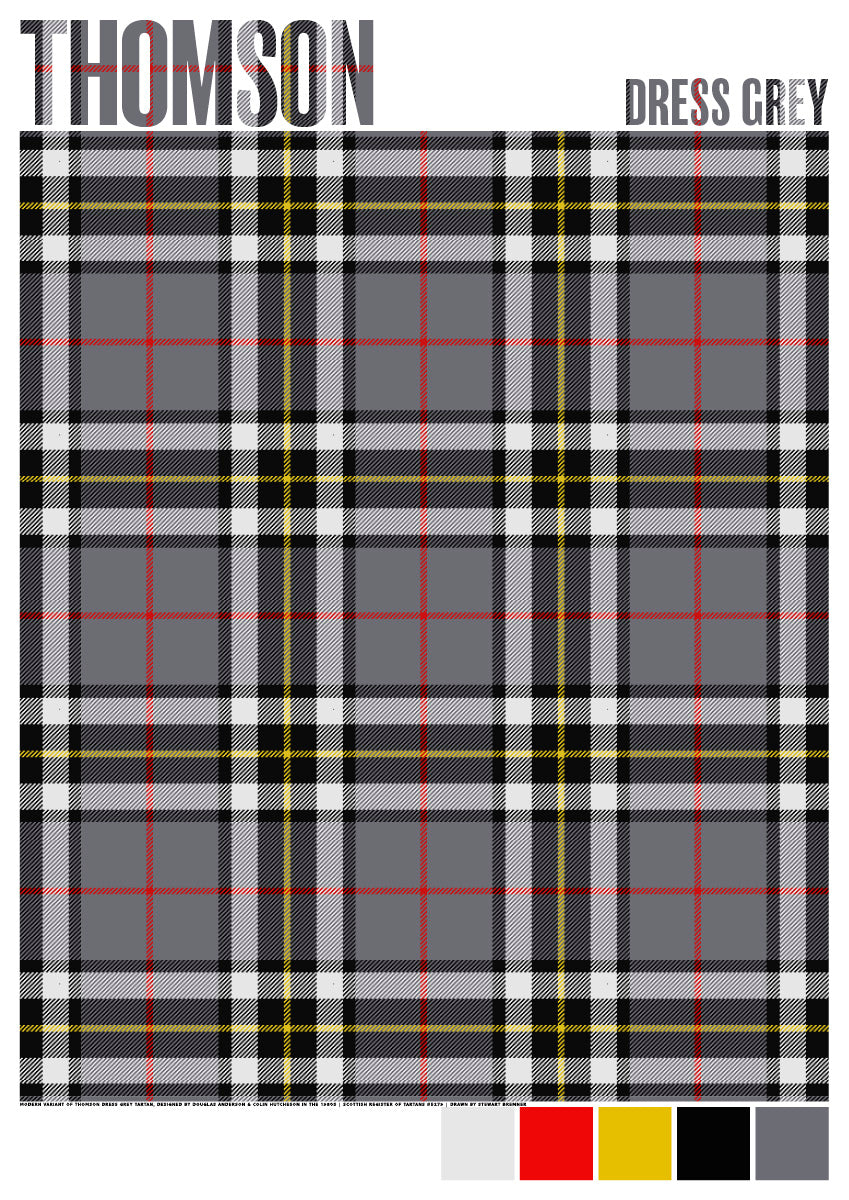 Thomson Dress Grey Modern tartan – poster