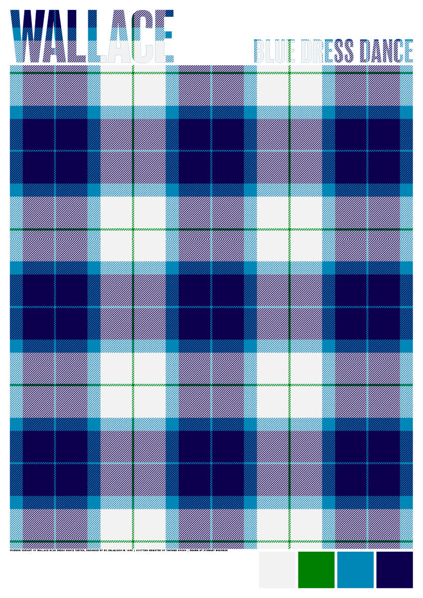 Wallace Blue Dress Dance Modern tartan – poster