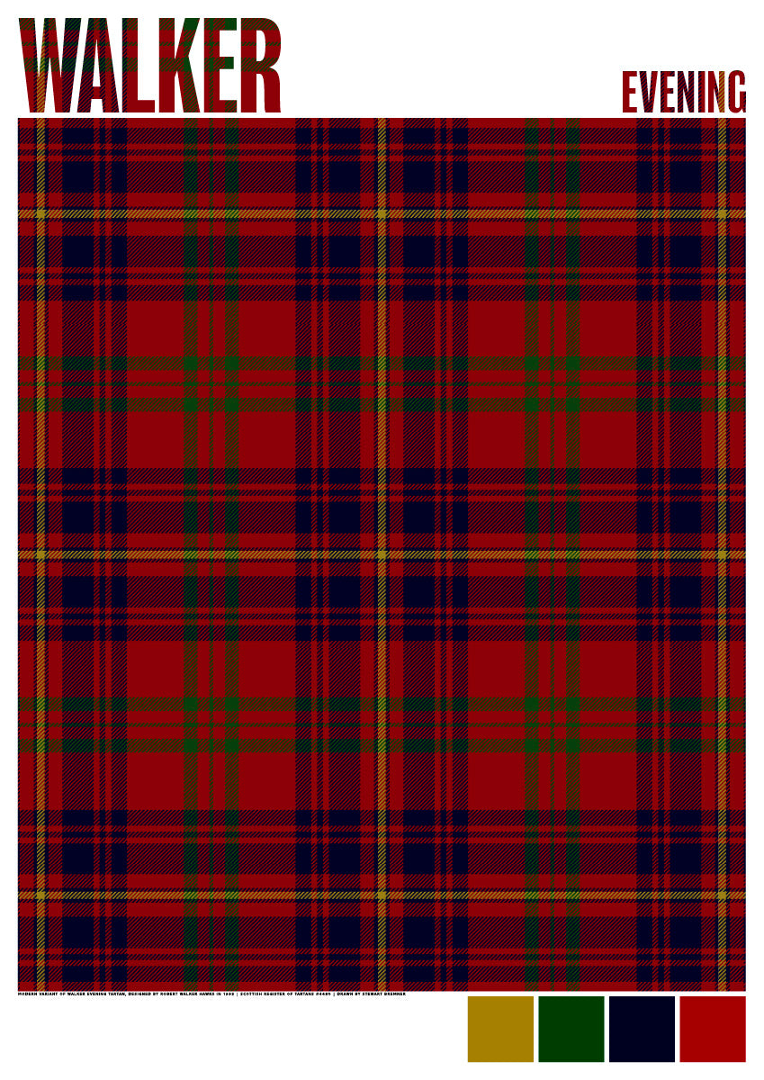 Walker Evening Modern tartan – poster