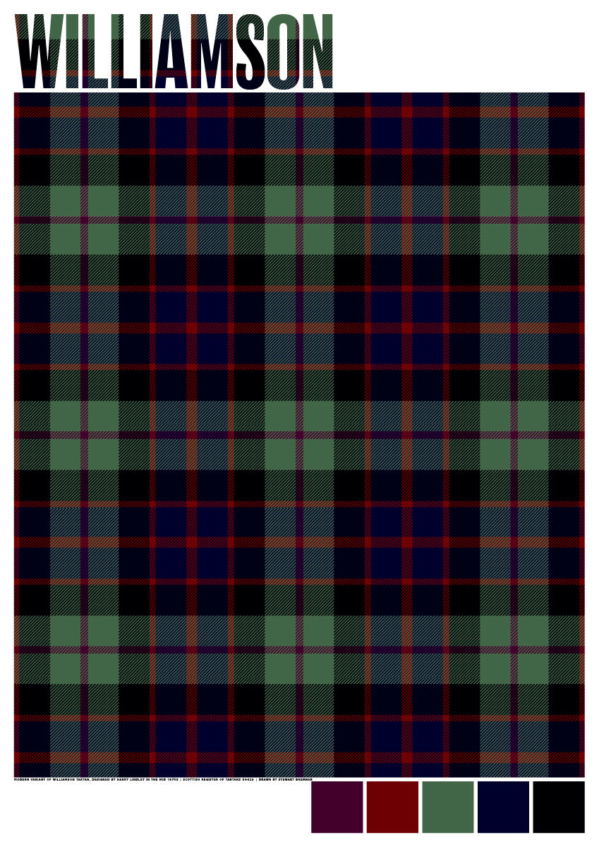 Williamson Modern tartan – poster