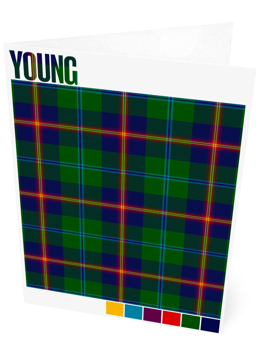 Young Modern tartan – set of two cards