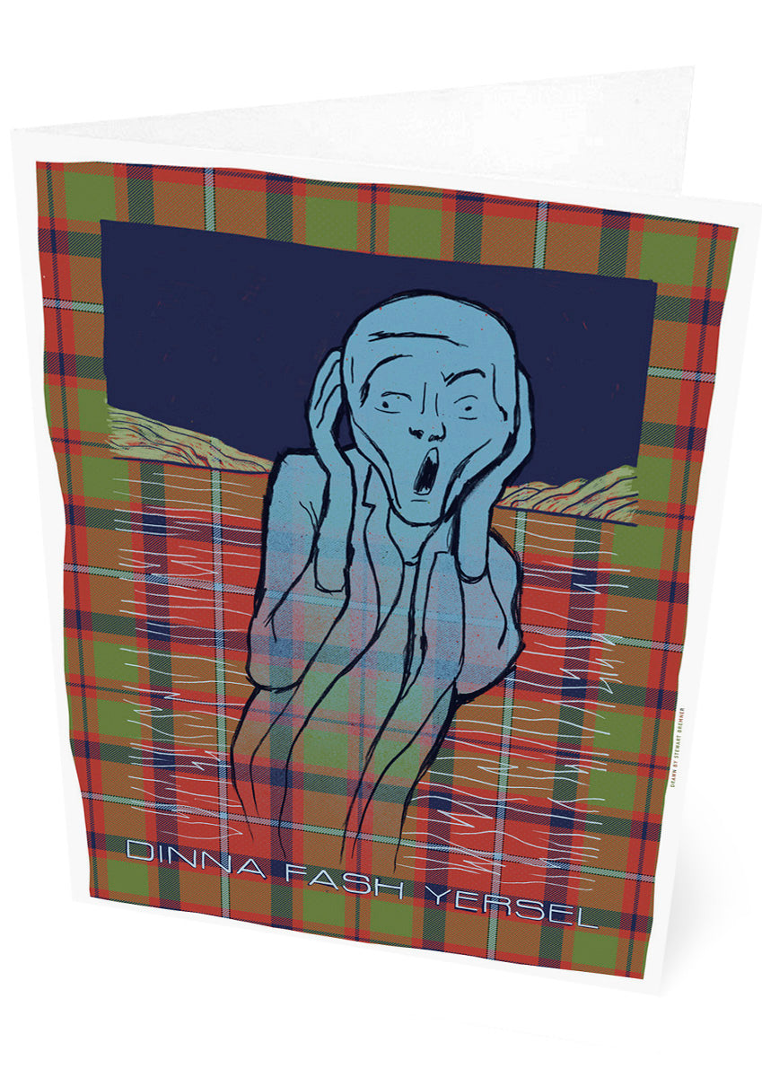 Dinna fash yersel (oan tartan) – card