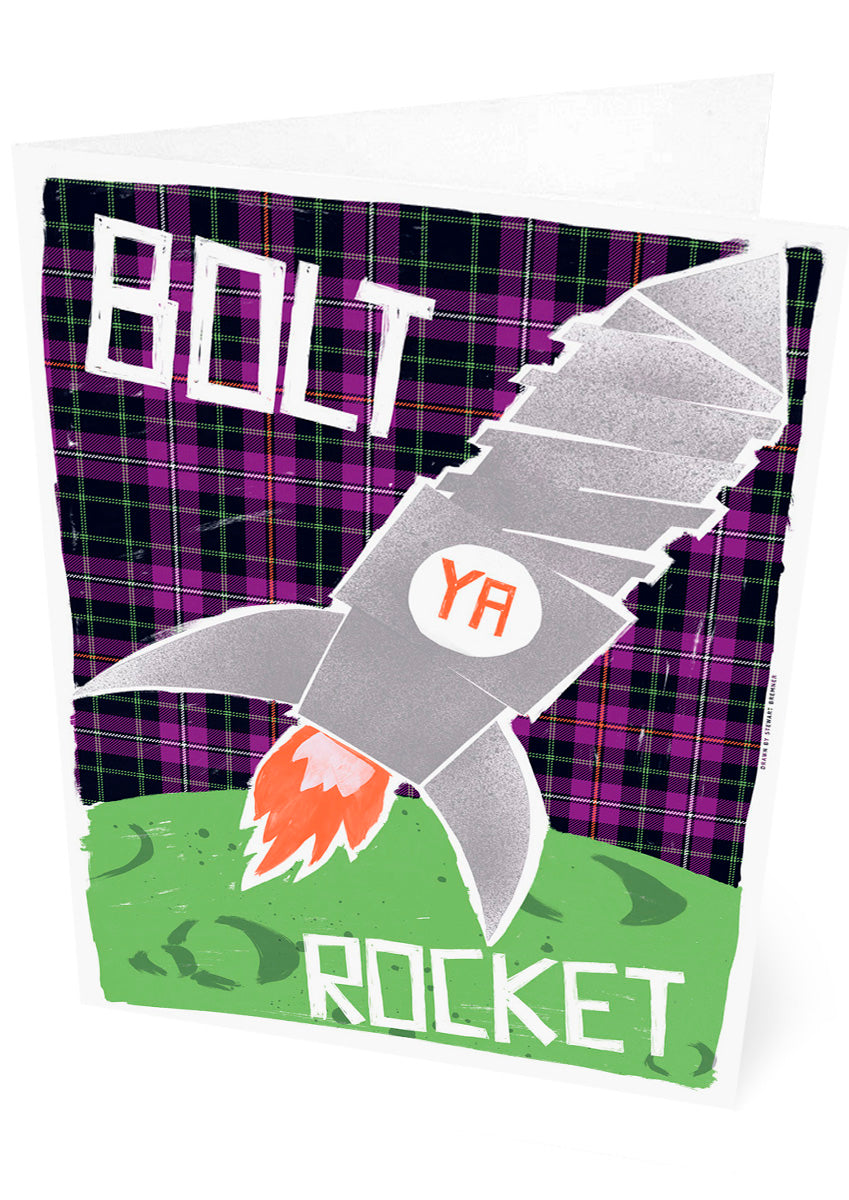 Bolt ya rocket (oan tartan) – card