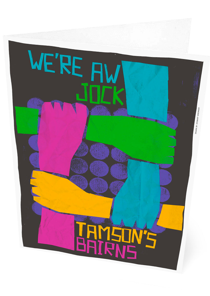 We're a Jock Tamson's bairns (black) – set of two cards