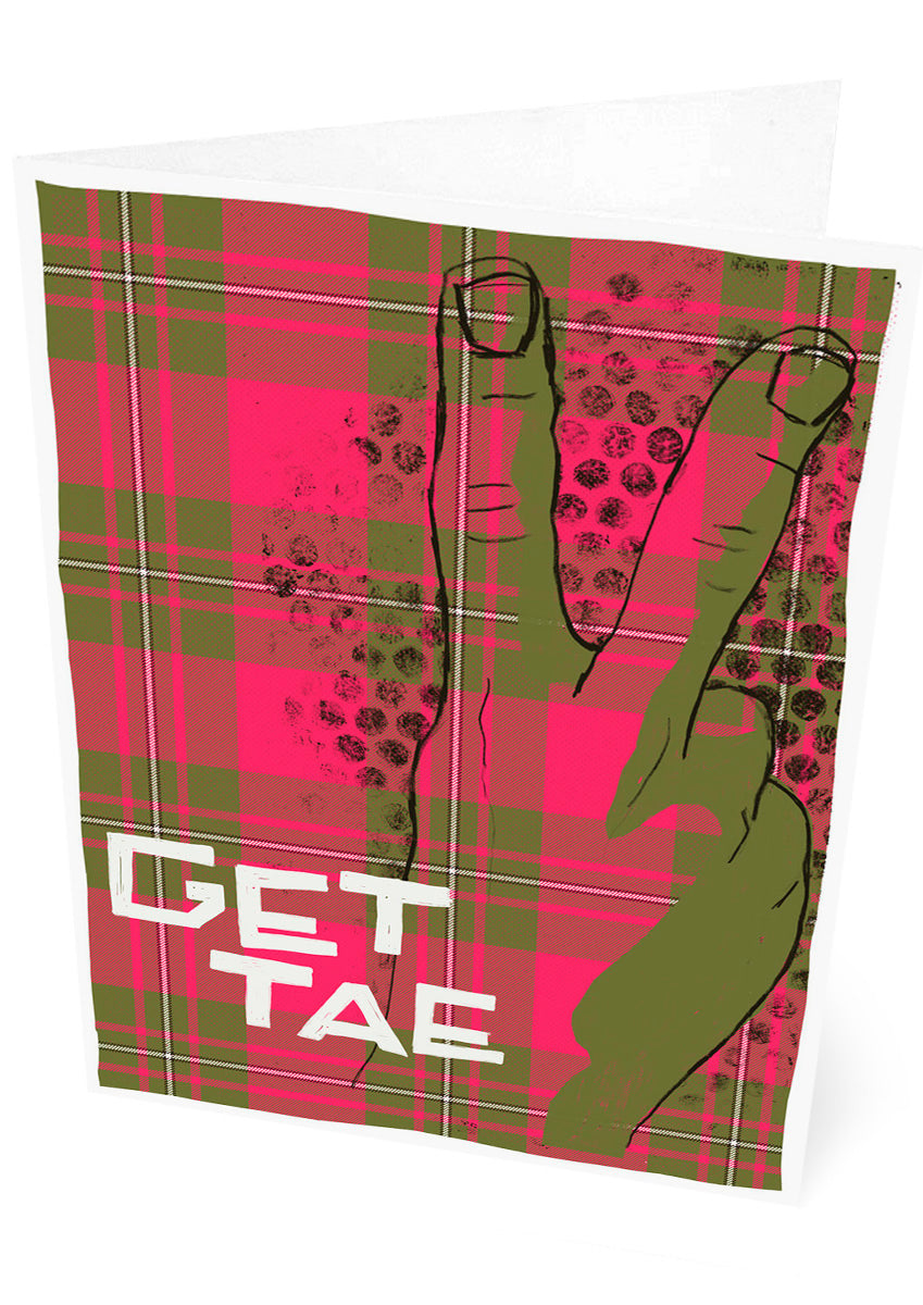 Get tae (oan tartan) – set of two cards