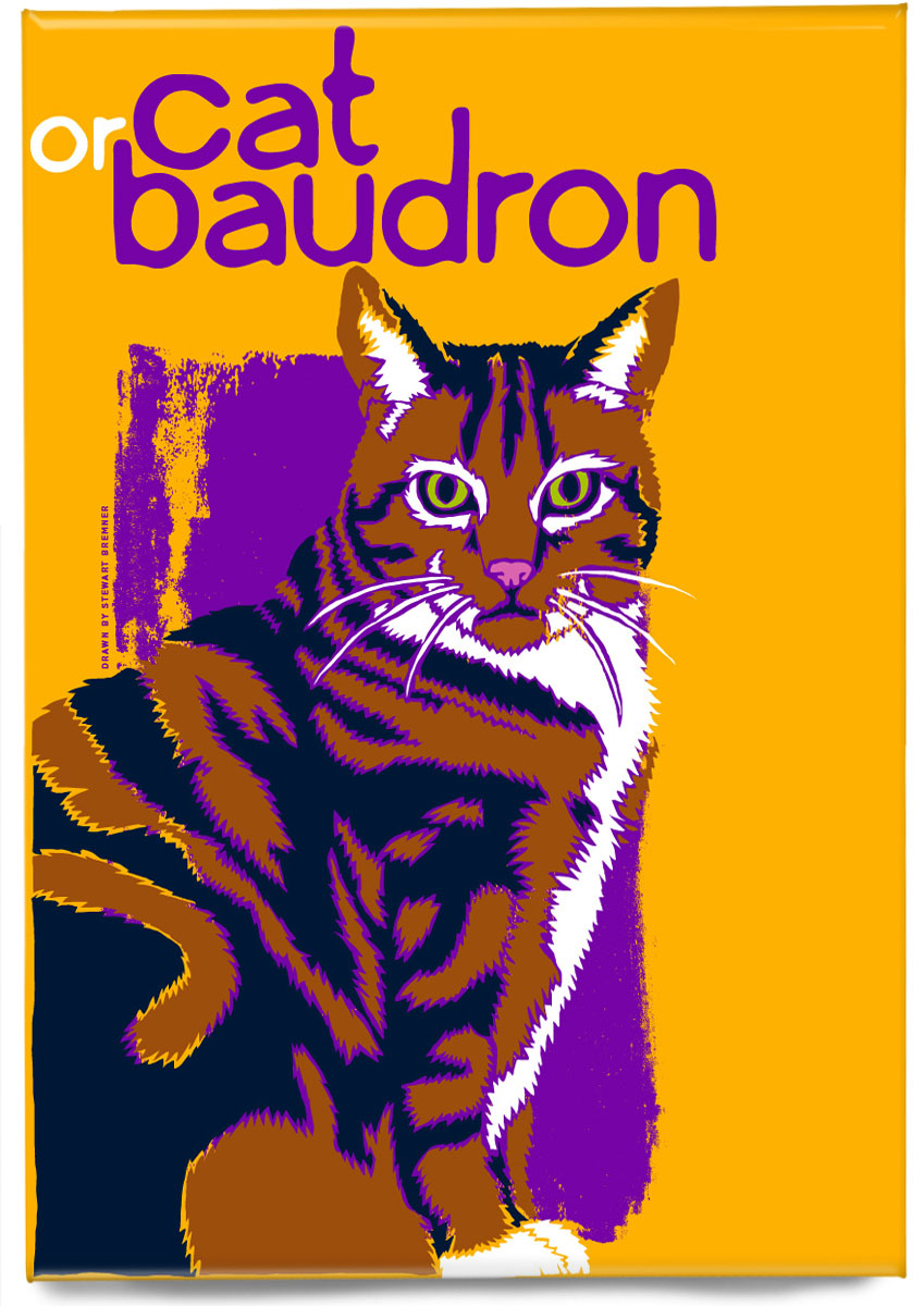 Cat or baudron (yellow) – magnet