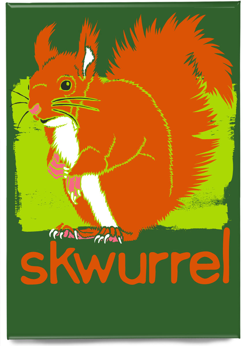 Skwurrel (green) – magnet