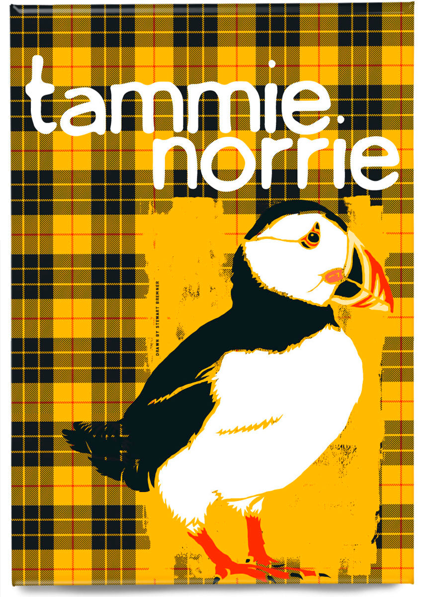Tammie norrie oan tartan (yellow) – magnet