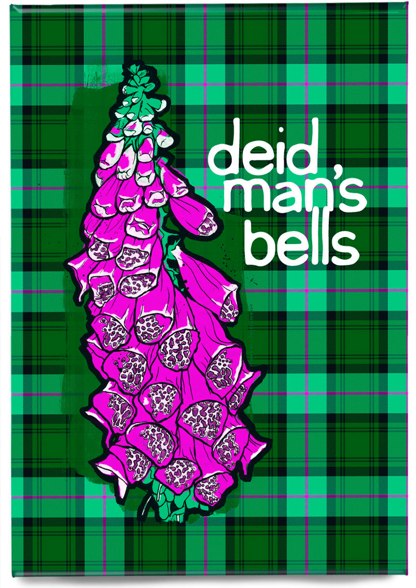 Deid man's bells oan tartan – magnet