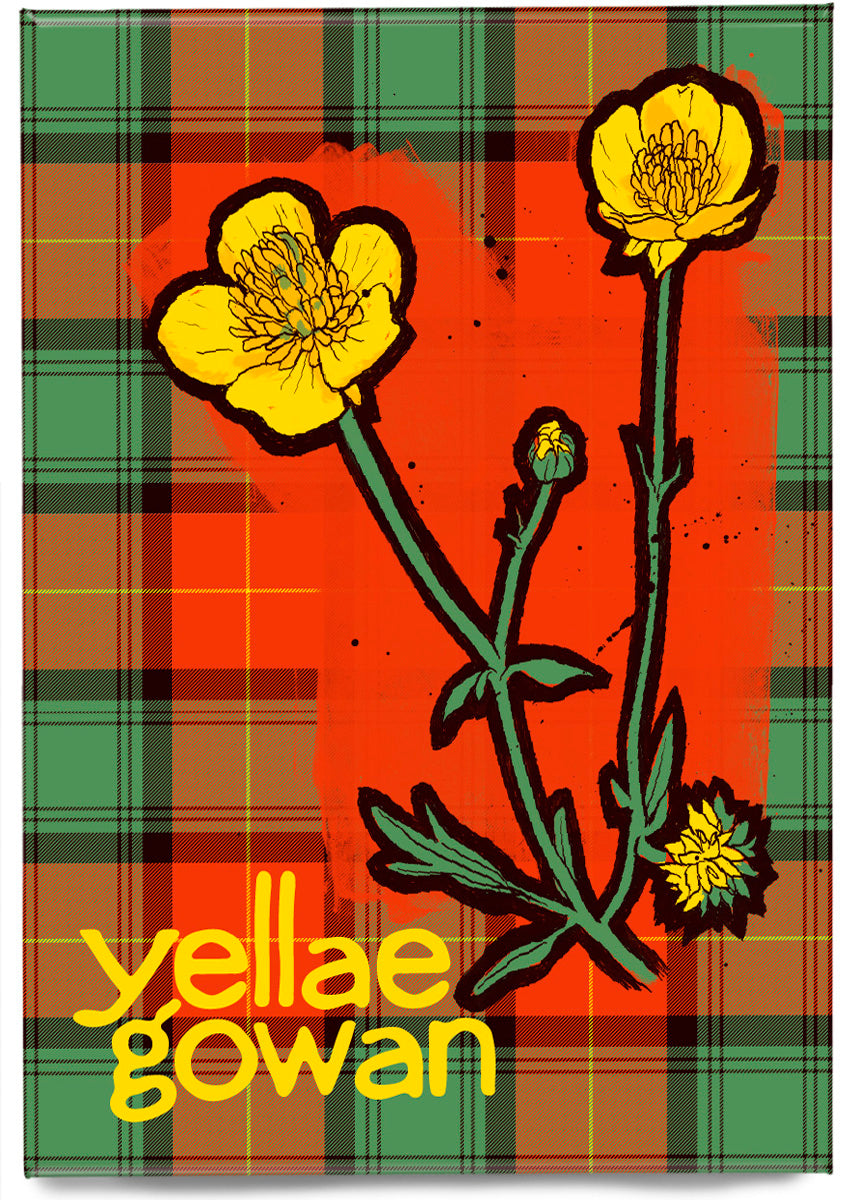 Yellae gowan oan tartan – magnet