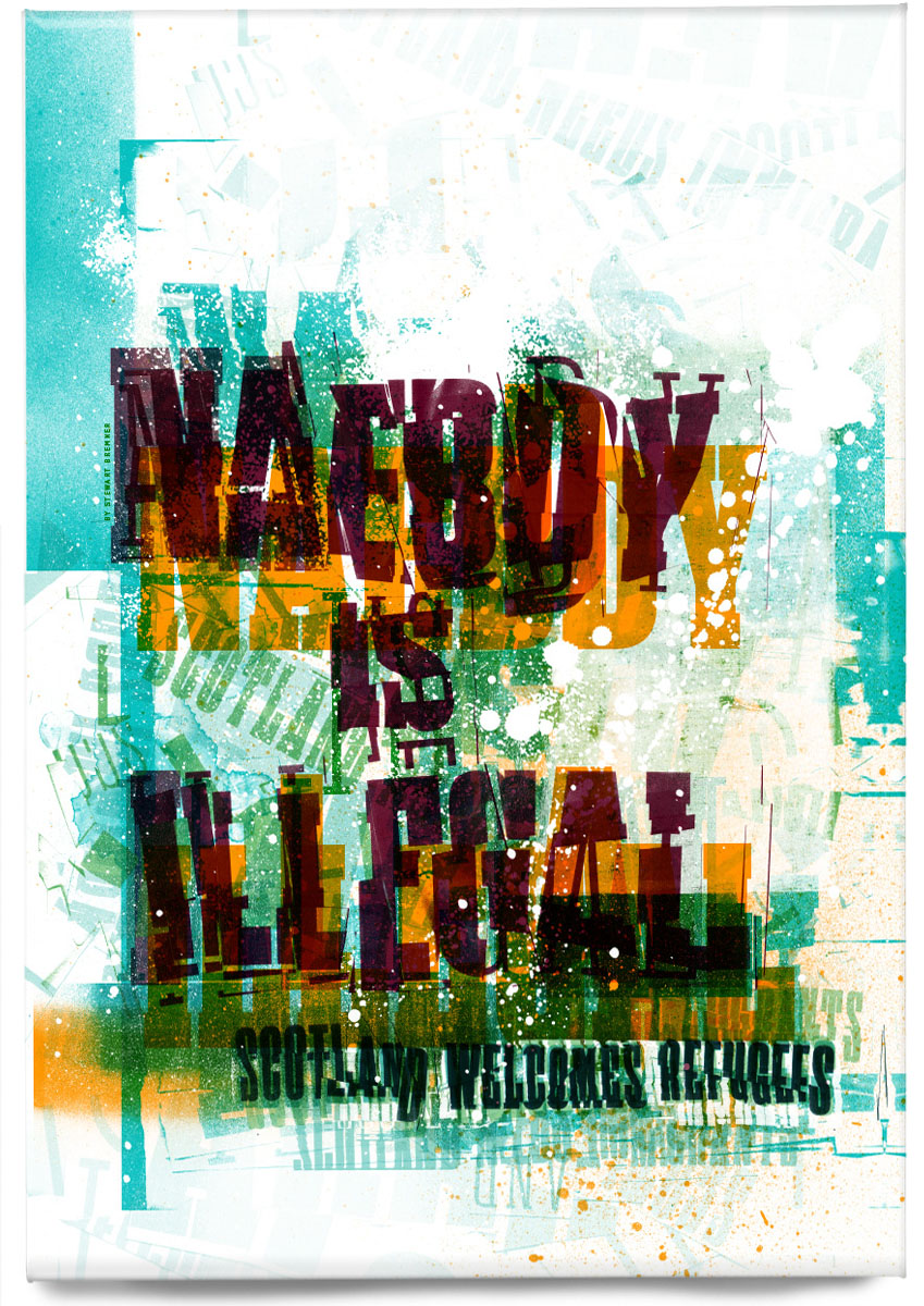 Naebdy is illegal (teal) – magnet