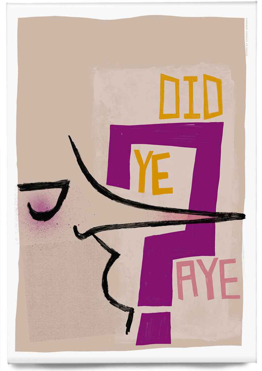 Did ye, aye? (grey) – magnet