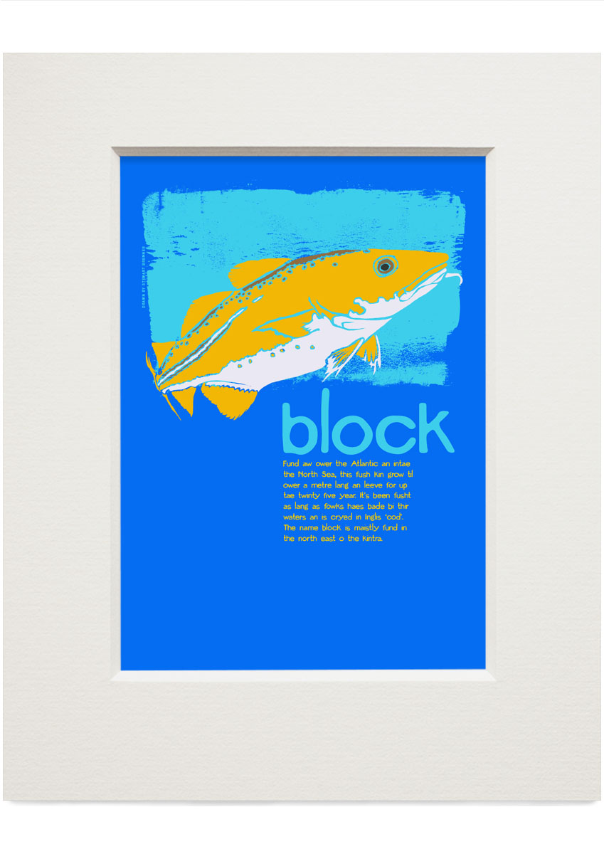 Block – small mounted print