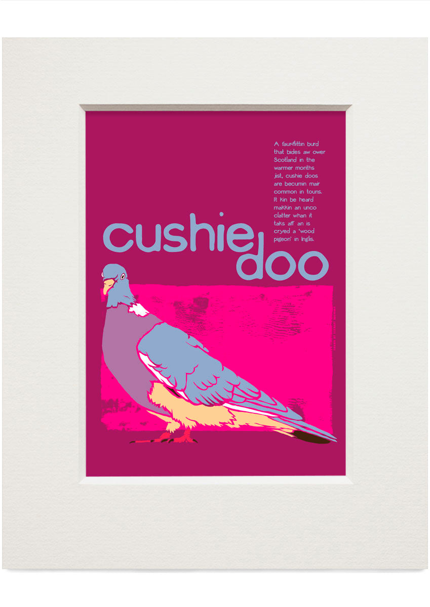 Cushie doo – small mounted print