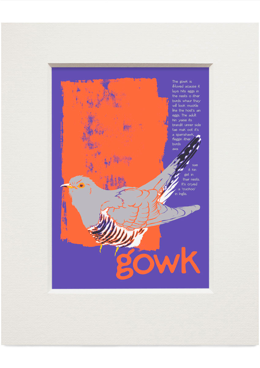 Gowk – small mounted print