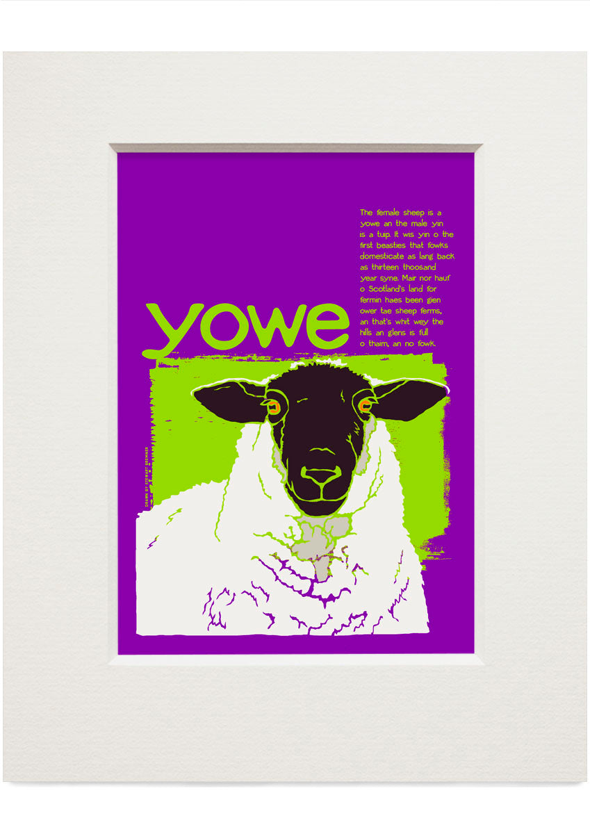 Yowe (purple) – small mounted print