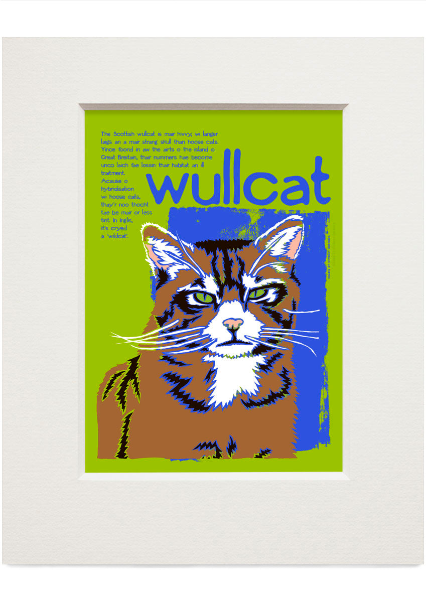 Wullcat – small mounted print